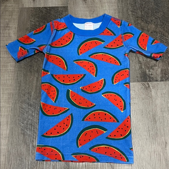 Hanna Andersson watermelon short pajama set size 130cm size 8 - Picture 2 of 12